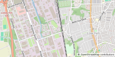 Map of Gateshead
