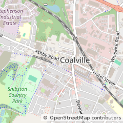 Map of Coalville, Leicestershire
