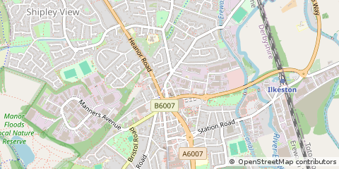 Map of Ilkeston, Derbyshire
