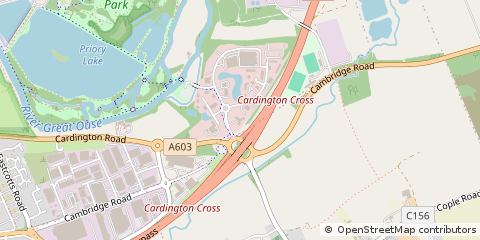 Map of Bedford, Bedfordshire