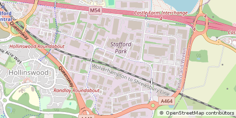 Map of Telford, Shropshire