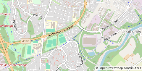 Map of Washington, Tyne and Wear