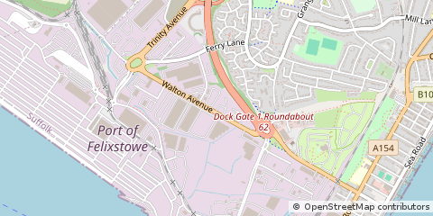 Map of Felixstowe, Suffolk