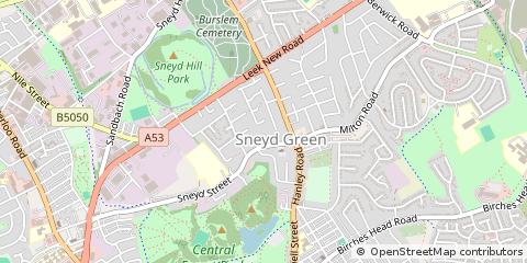 Map of Stoke-on-Trent, Staffordshire