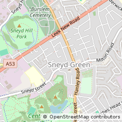 Map of Stoke-on-Trent, Staffordshire