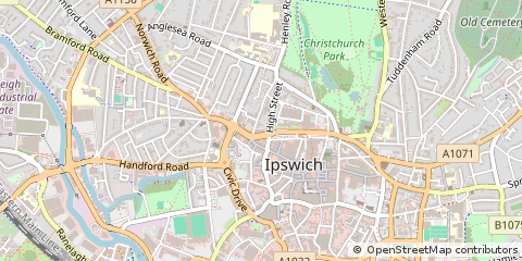 Map of Ipswich, Suffolk