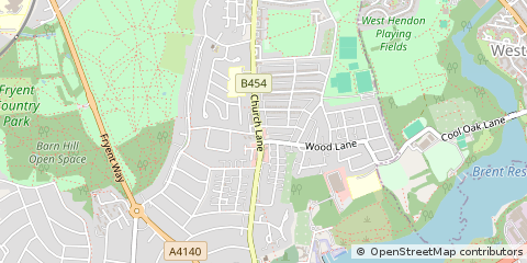 Map of Kingsbury, London
