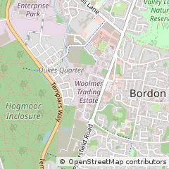 Map of Bordon, Hampshire