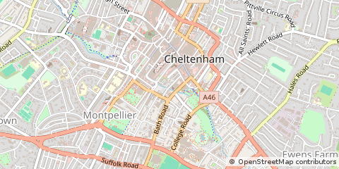 Map of Cheltenham