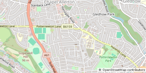 Map of Leeds, West Yorkshire