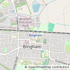 Map of Bingham, Nottinghamshire