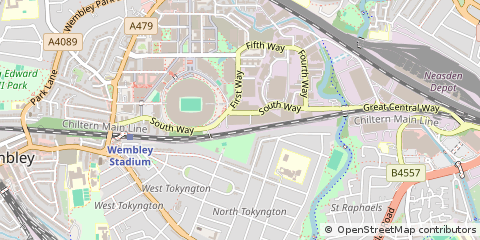 Map of Wembley, Middlesex