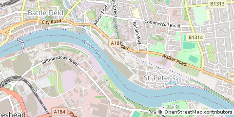 Map of Newcastle Upon Tyne