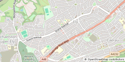 Map of Cardiff