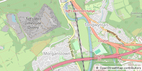 Map of Cardiff, South Glamorgan