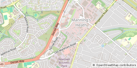 Map of Poole, Dorset