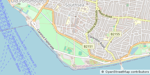 Map of Southsea, Hampshire