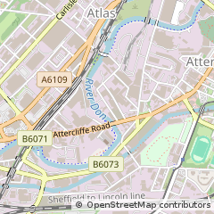 Map of Sheffield, South Yorkshire