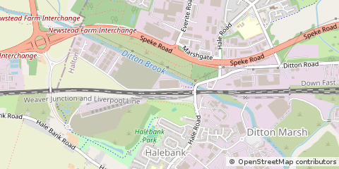 Map of Widnes, Cheshire