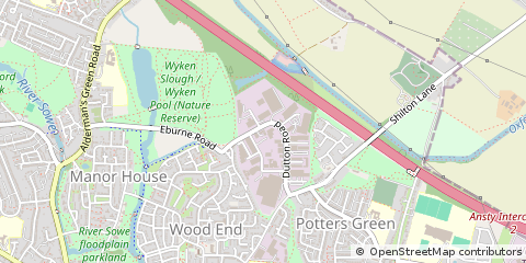 Map of Coventry, West Midlands