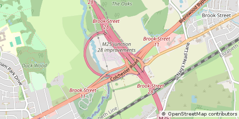 Map of Brentwood, Essex