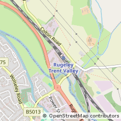 Map of Rugeley, Staffordshire