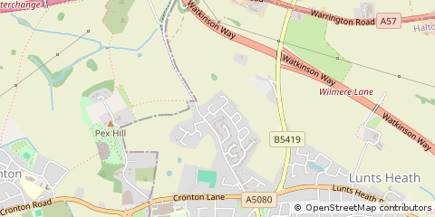 Map of Widnes, Cheshire