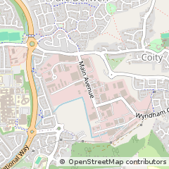 Map of Bridgend, MID Glamorgan