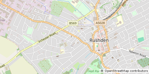 Map of Rushden, Northamptonshire