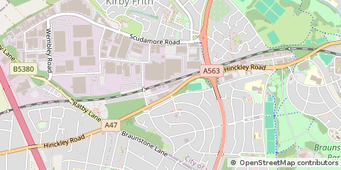 Map of Leicester, Leicestershire