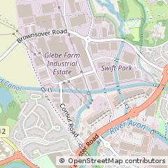 Map of Rugby, Warwickshire