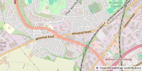 Map of Leeds, West Yorkshire