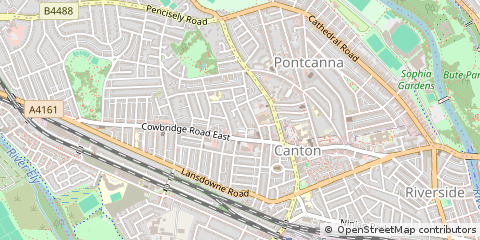 Map of Cardiff
