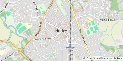 Map of Horley, Surrey