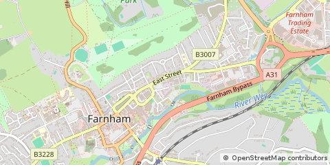 Map of Farnham, Hampshire