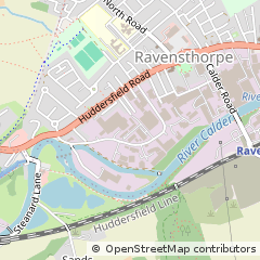 Map of Ravensthorpe Dewsbury, West Yorkshire