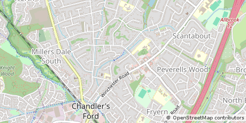 Map of Eastleigh, Hampshire