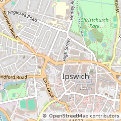 Map of Ipswich, Suffolk