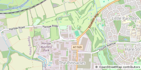 Map of Harlow, Essex