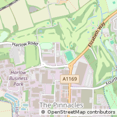 Map of Harlow, Essex