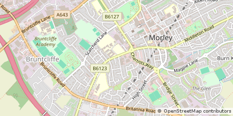 Map of Leeds, West Yorkshire