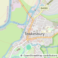 Map of Tewkesbury, Gloucestershire