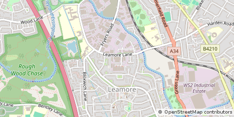 Map of Bloxwich, Walsall West Midlands
