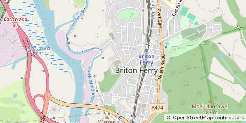 Map of Neath, Neath Port Talbot