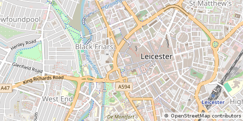 Map of Leicester
