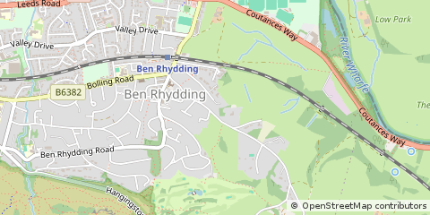 Map of Ilkley, West Yorkshire,