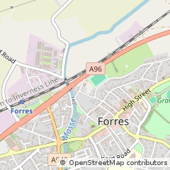 Map of Forres, Morayshire