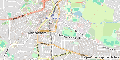 Map of Altrincham, Cheshire