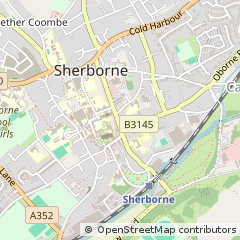 Map of Sherborne, Dorset