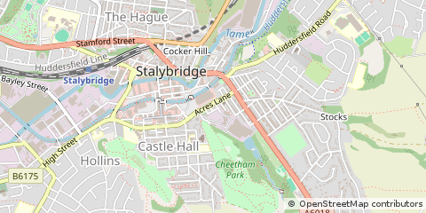 Map of Stalybridge, Greater Manchester